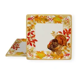 Woodland Turkey Sq Dinner Plates Square