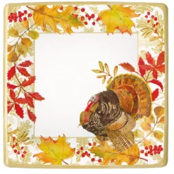 Woodland Turkey Sq Dinner Plates Square
