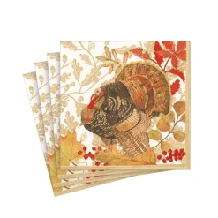 Woodland Turkey Paper Cocktail Napkins - 20 Per Package