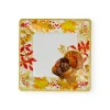 Woodland Turkey Square Paper Salad & Dessert Plates - 8 Per Package