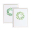 Wreath Assorted Embossed Boxed Note Cards - 10 Note Cards & 10 Envelopes