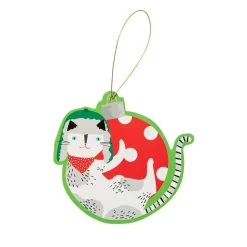 Yule Cats Decorative Die-Cut Gift Tag - 4 Per Package