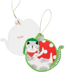 Yule Cats Decorative Die-Cut Gift Tag - 4 Per Package