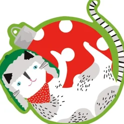 Yule Cats Decorative Die-Cut Gift Tag - 4 Per Package