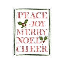 Yuletide Cheer Gift Enclosure Cards in Gold Foil - 4 Mini Cards & 4 Envelopes