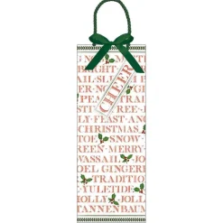 Yuletide Cheer Wine & Bottle Gift Bag - 1 Each