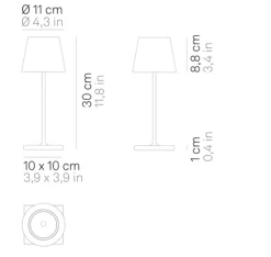 Zafferano Poldina Pro Mini Lamp - Gold Leaf