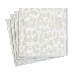 Zanzibar Paper Cocktail Napkins in Silver - 20 Per Package