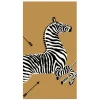 Zebras Gold Guest Towel Napkins - 15 Per Package