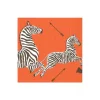 Zebras Orange Cocktail Napkins - 20 Per Package