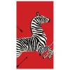 Zebras Paper Guest Towel Napkins in Red - 15 Per Package