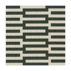 Zipper Paper Luncheon Napkins in Black - 20 Per Package